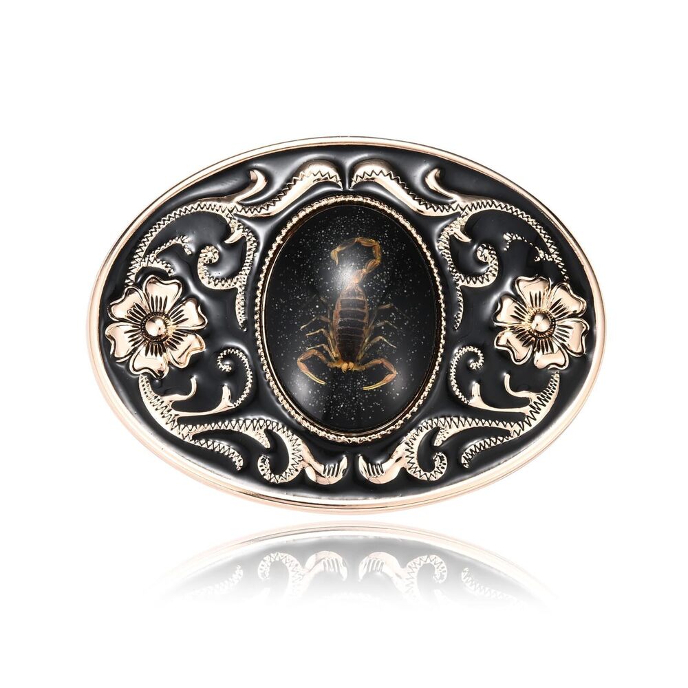 6019 Western Belt Buckle , Native American Black Luminous Stone Belt